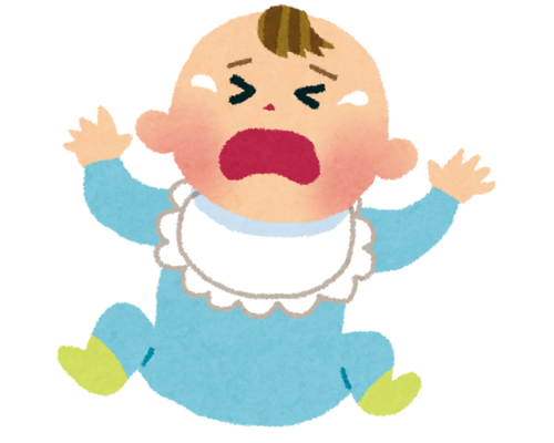 赤ちゃん　泣きイラスト